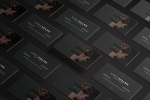 Minimal Black Business Card