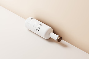 White Matte Bottle Mockups