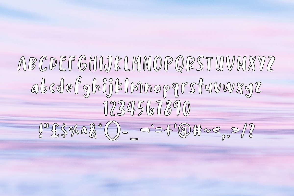 Dumb Quest Handwritten Outline Font, a Font by TessShearer (Photo 2 of 2)