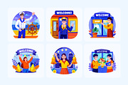 Welcome Illustration Art Set, a Person Illustration by Vectors Market (Thumbnail 6 of 9)