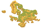 Europe isometric flora & fauna map, an Animal Illustration by pet design shop (Thumbnail 5 of 5)