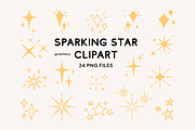 Sparking Star Clipart - Swiitery, a Decorative Illustration by Iconixar & Friends (Thumbnail 1 of 2)