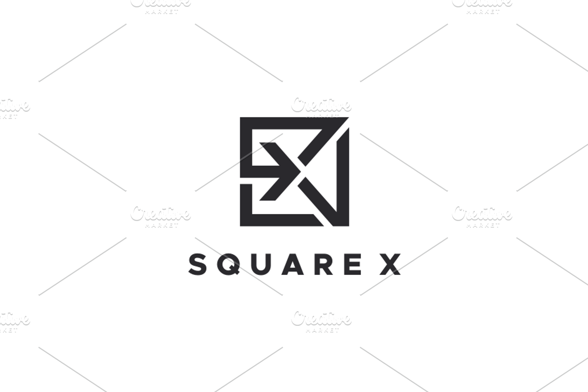Square - X Logo, a Branding & Logo Template by yopie