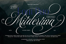 Mildertina Script & Serif Font Duo
