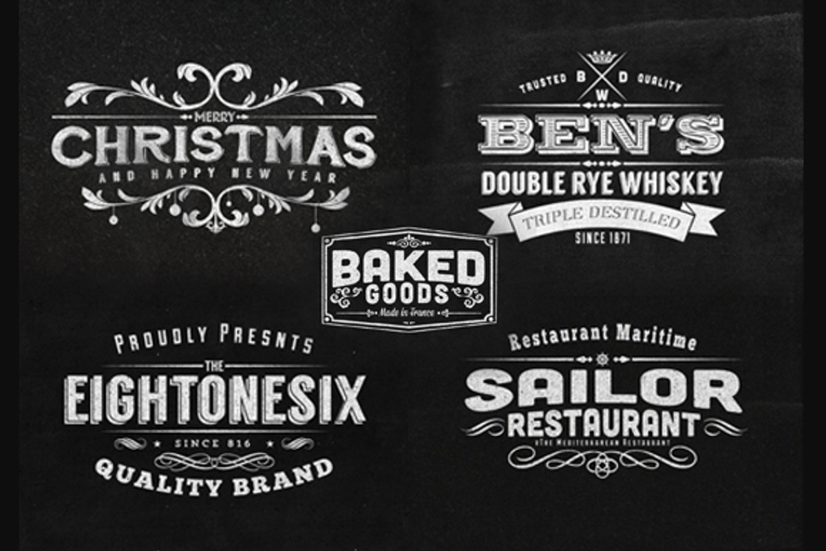 5 Vintage Labels preview 2