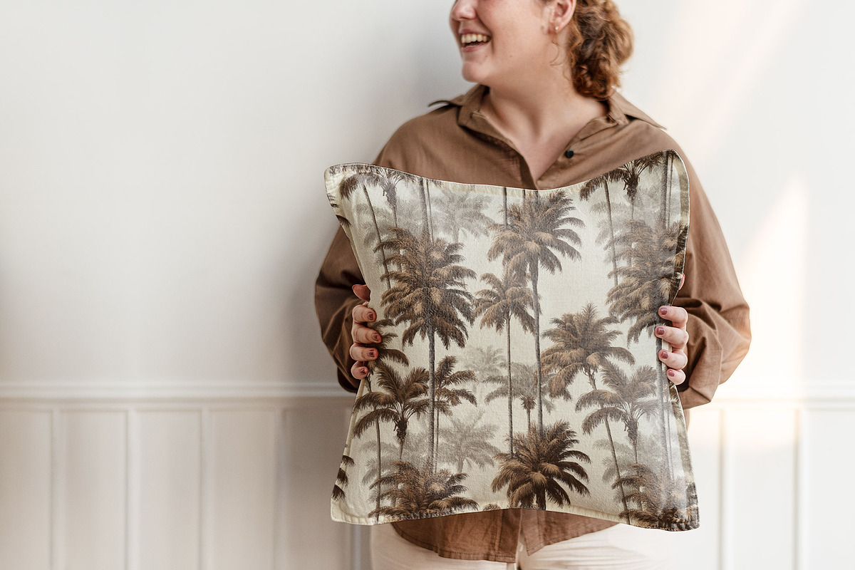 BROWN RETRO PALMS Seamless Pattern, a Pattern Graphic by AYAKA Studio Co. (Photo 3 of 11)