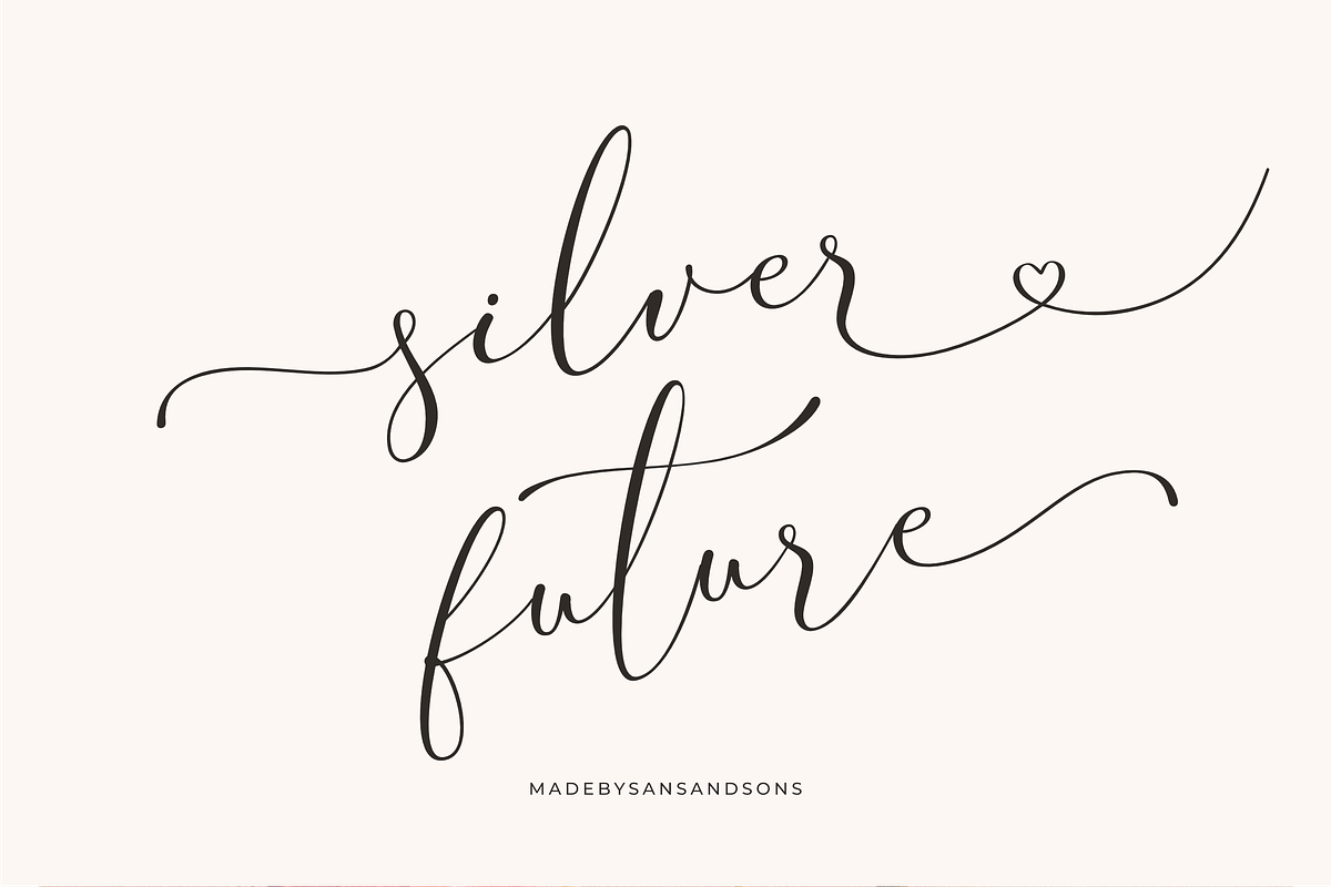 Silver Future - Romantic Script, a Script Font by Sans & Sons (Photo 1 of 7)