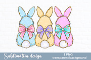 Easter rabbits PNG clipart, a Seasonal Illustration by LoLoArt (Thumbnail 1 of 3)