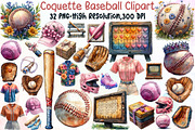 Coquette Baseball Clipart, an Illustration by Sublimation Artist (Thumbnail 1 of 6)