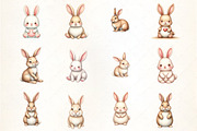 Cute Winter Rabbit Clipart, an Illustration by CrexoraLab (Thumbnail 3 of 5)