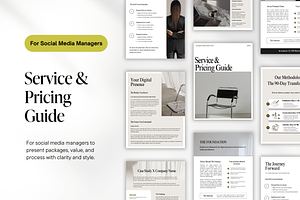 Service & Pricing Guide Template, a Templates & Theme by Anessta & Co