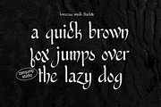 Minsk Charlotte - Unique Calligraphy, a Blackletter Font by zamjumps (Thumbnail 10 of 12)