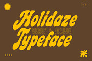 HOLIDAZE DISPLAY RETRO FONT, a Serif Font by Tropical Type (Thumbnail 1 of 11)