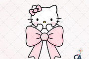 Hello Kitty With Pink Bow Png, an Illustration by Creative Art (Thumbnail 1 of 6)