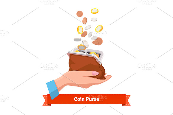 Coin Rain To A Purse