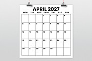 2027 12x12 In Mon-Sun Calendar, a Stationery Template by Running With Foxes (Thumbnail 2 of 5)