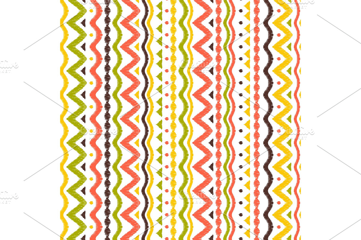 Ikat geometric folklore pattern., a Pattern Graphic by incomible