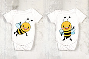 Honey Bee Filled Clipart, an Animal Illustration by Noey smiley (Thumbnail 4 of 7)