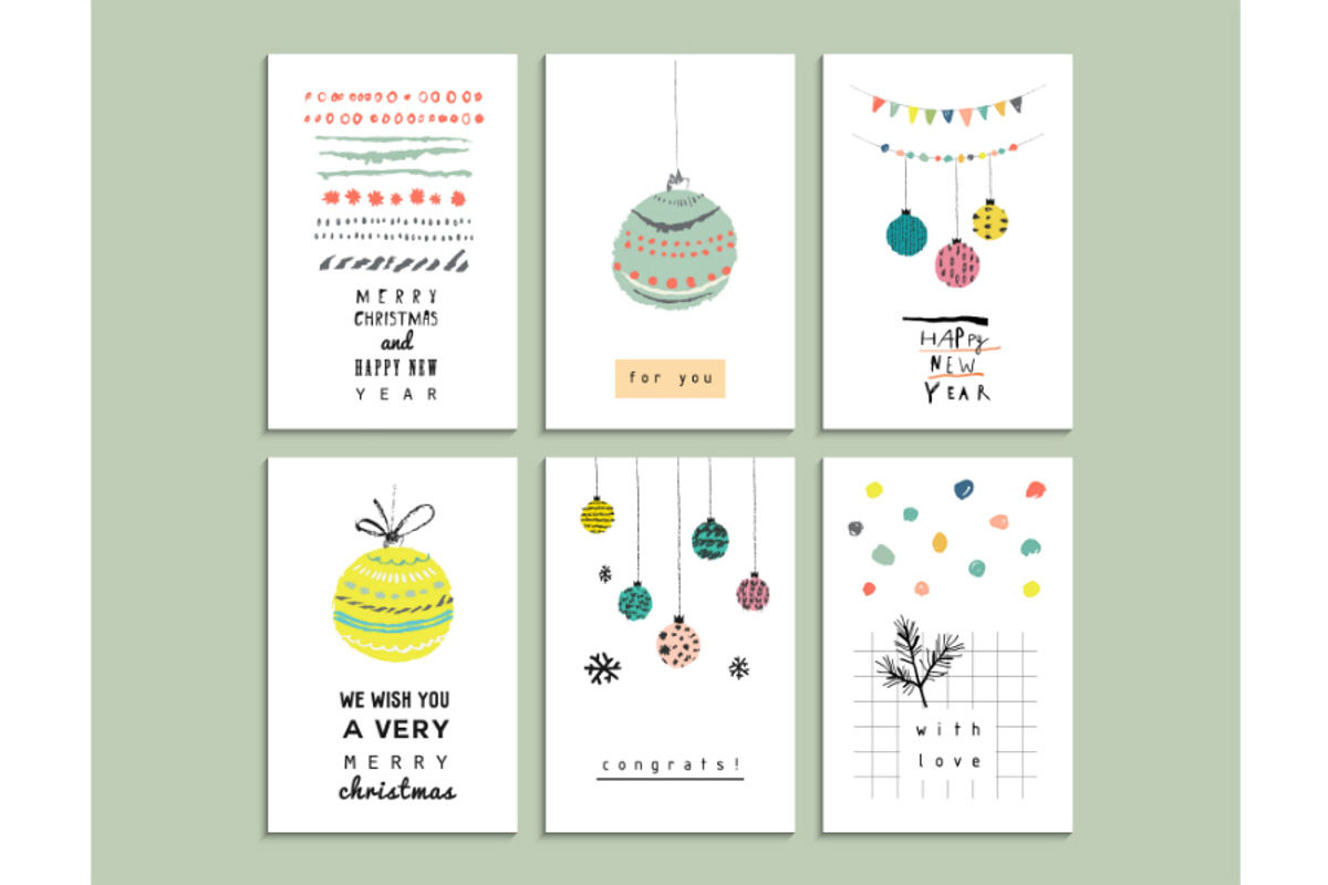 Winter Holidays Cards, a Decorative Illustration by Lera Efremova (Photo 2 of 4)
