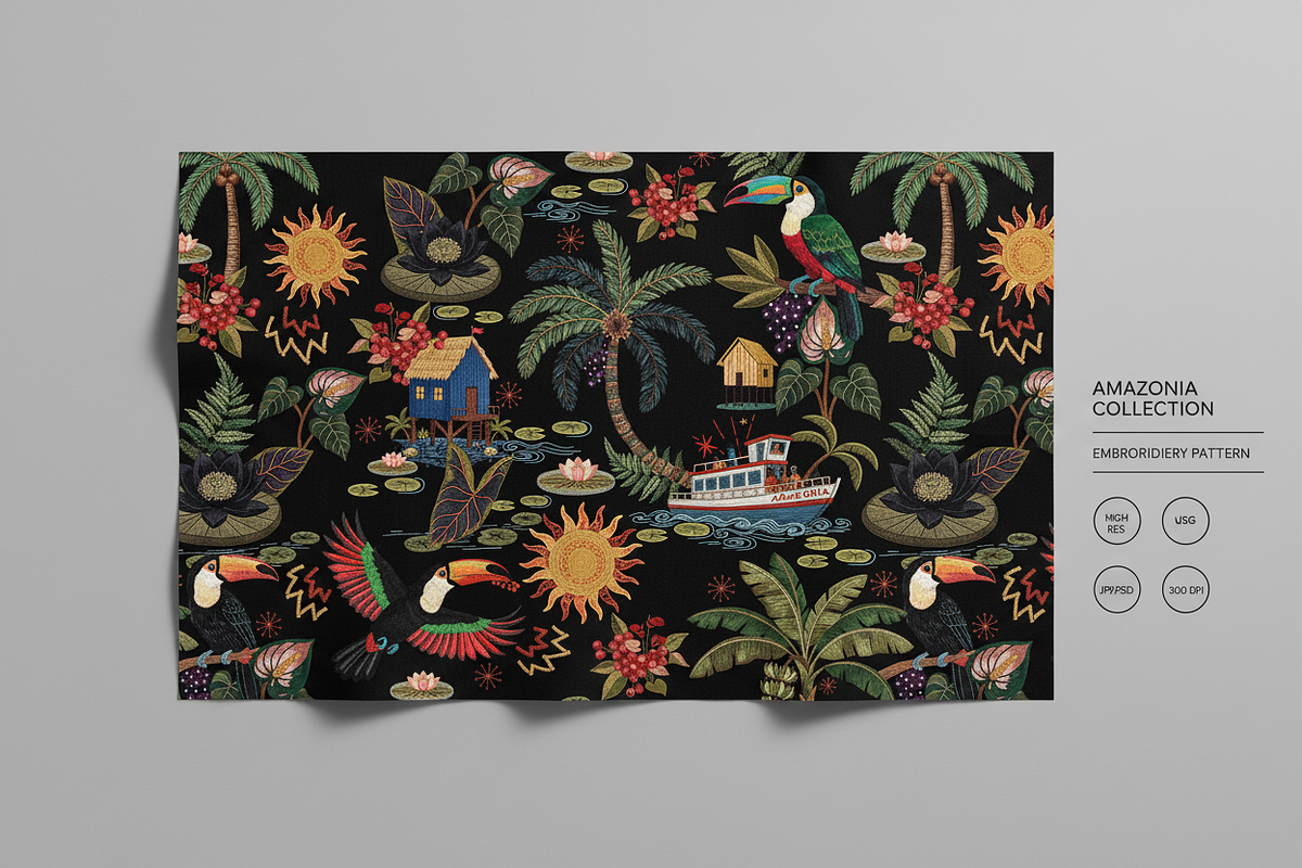 Jungle Tropical & Abstract Folk Art, a Pattern Graphic by Luiz da Rolt Grathwohl (Photo 7 of 10)