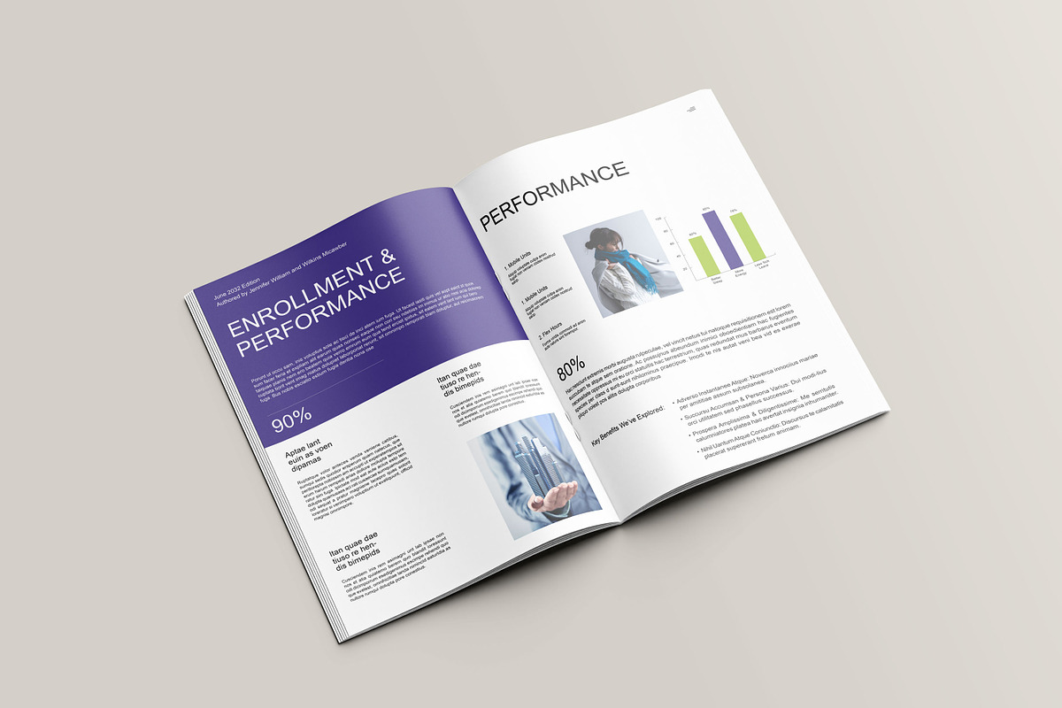 Annual Report Template, a Brochure Template by Creatiya Type (Photo 2 of 6)