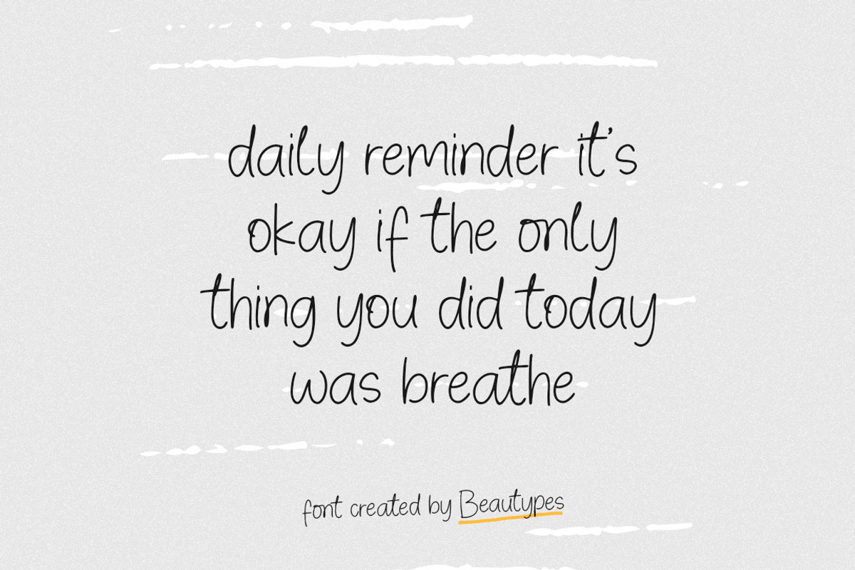 Coreet Quotes | a handwritten font, a Handwritten Font by Beautypes (Photo 3 of 8)