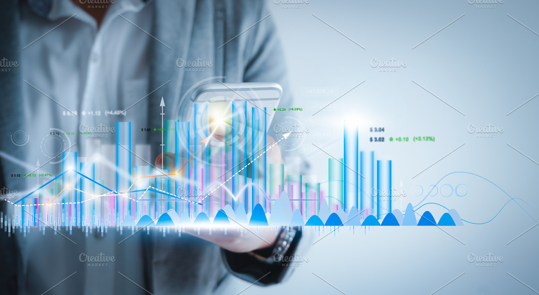 Business person with technology, a Business Photo by OSABEE TOP VIEW