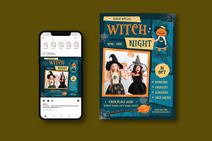 Witch Night Flyer, a Flyer Template by iDoodle Studio
