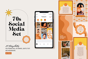 70s Social Media Set