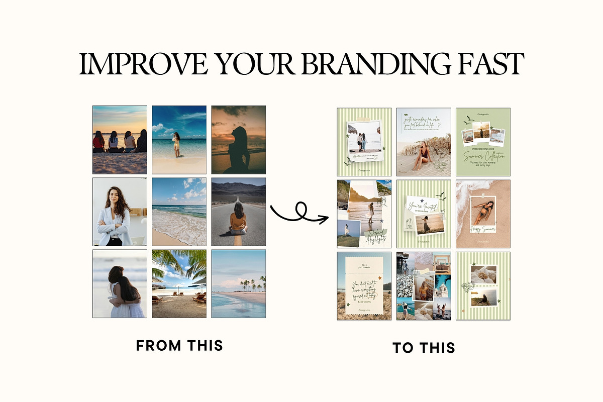 Green Coastal Scrapbook Instagram, a Social Media Template by Anna Design Studio (Photo 9 of 11)