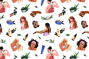 Women use beauty cosmetics set, a Person Illustration by PaperTrident (Thumbnail 8 of 8)