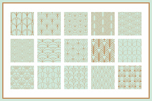 Fish Scale Art Deco Patterns