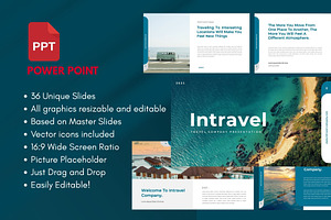 INTRAVEL Business PowerPointTemplate, a Presentation Template by Rizki Herdian