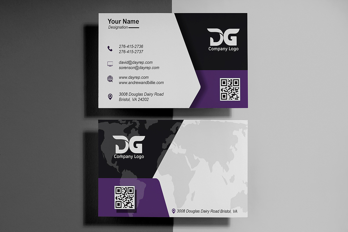 Corporate Agency Business Card PSD preview 2