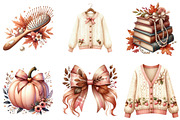 Cute Coquette Autumn Clipart, an Illustration by DreamArtGraphic (Thumbnail 4 of 7)