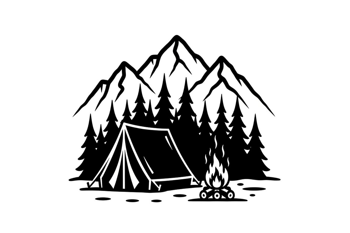 50 Camping Mountain Vector Bundle, an Illustration by jahid234 (Photo 7 of 51)