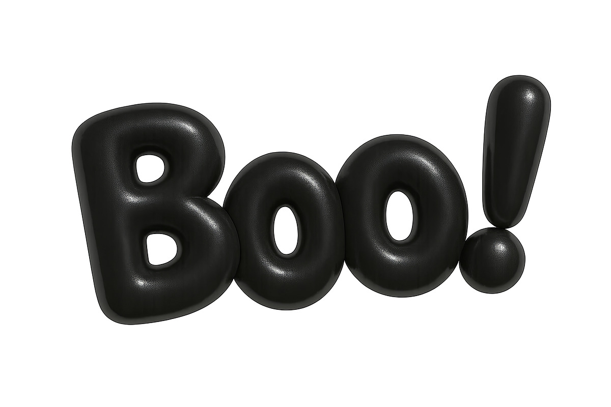 Halloween text Boo! isolated on tran, an Illustration by Dvoevnore photos