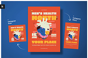 Orange Men's Health Month Flyer, a Flyer Template by Neermana (Thumbnail 1 of 4)