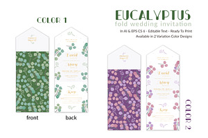 EUCALYPTUS - Fold Wedding Invitation