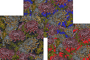 maximalist chrysanthemum botanical, a Pattern Graphic by NayaChu (Thumbnail 5 of 9)