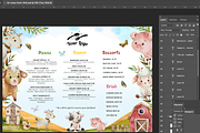 Cute Farm Animals Kid’s Menus, a Marketing Template by AIW SOLUTIONS (Thumbnail 3 of 4)