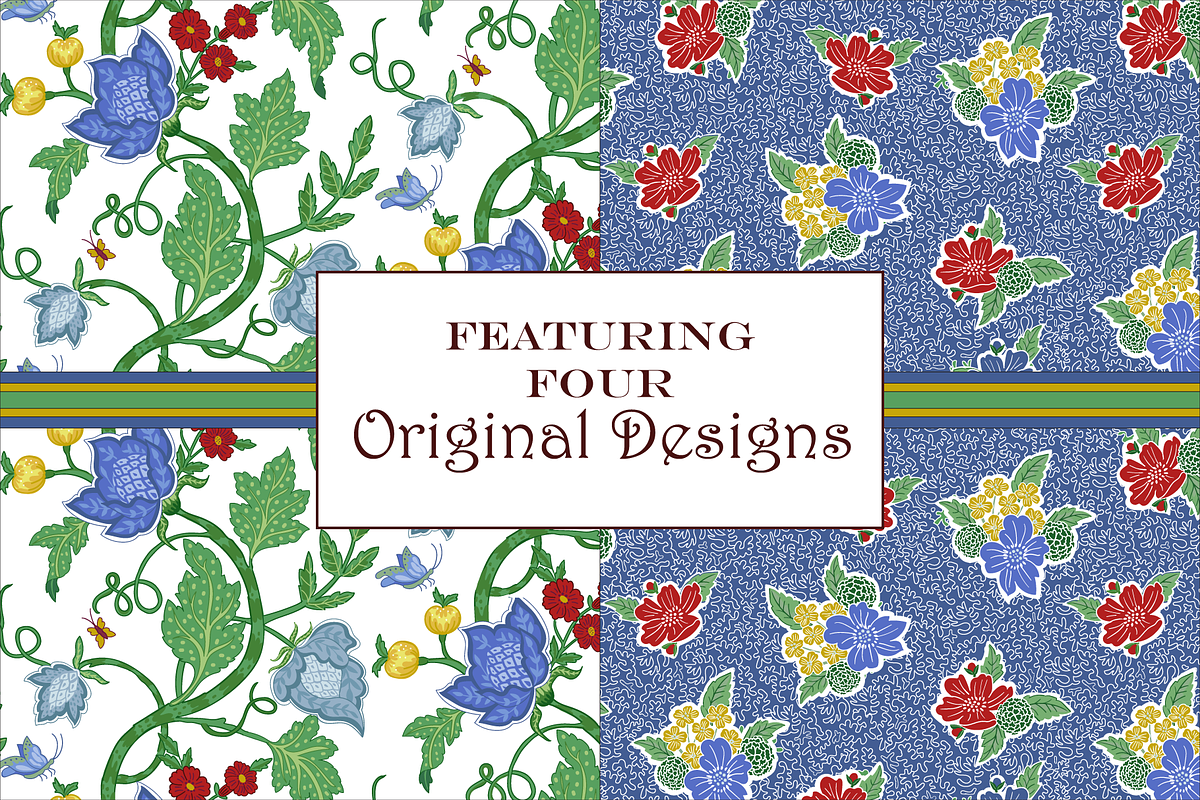 Crewelwork Patterns Jacobean Style, a Pattern Graphic by RachelStudio (Photo 3 of 10)