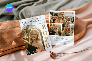 Modern Gold 2026 Graduation Invite, an Invitation Template by MockupWizard
