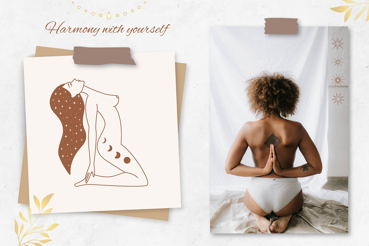 Magic Women & Celestial elements, a Decorative Illustration by roskque (Photo 2 of 9)