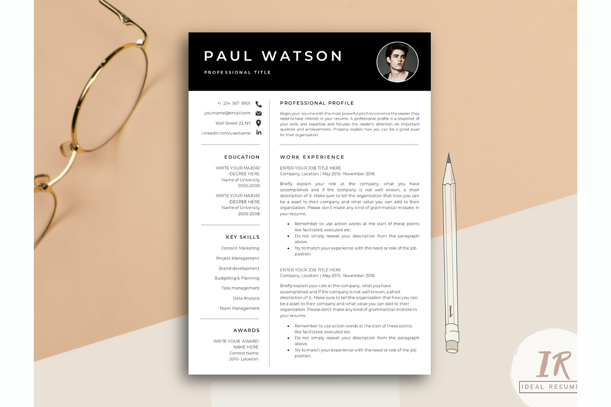 Modern Resume Template | Word, Docs, a Resume Template by Climbwithelevator (Photo 3 of 8)