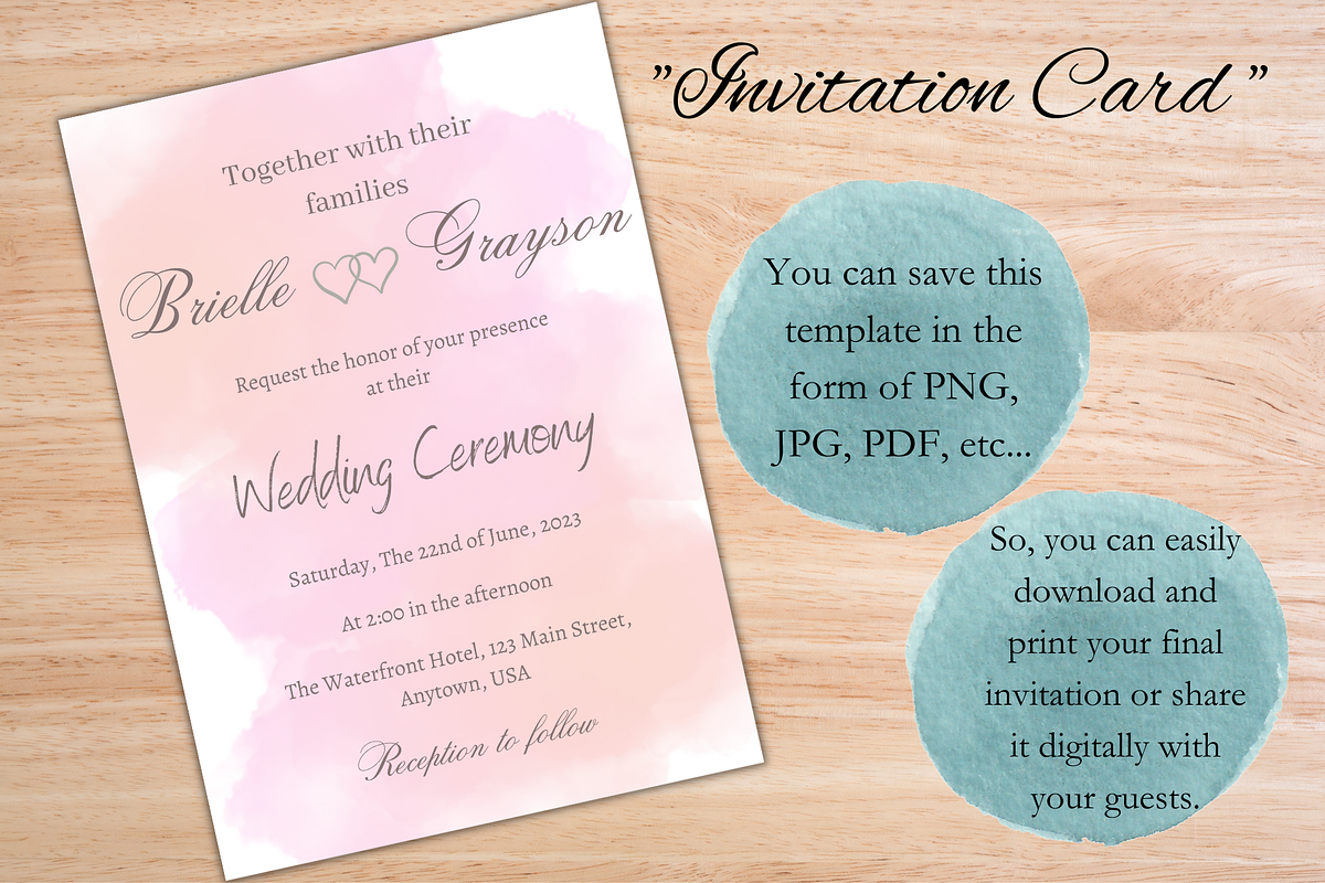 Wedding Invitation Template Set, an Invitation Template by Talentex Invitations (Photo 2 of 4)