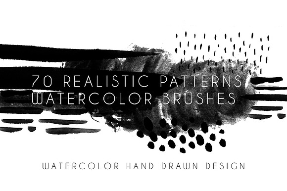 70 Patterns Watercolor Brushes preview 7