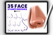 Procreate Nose Brushes Stamps, a Brush Add-On by Procreate Market (Thumbnail 1 of 5)
