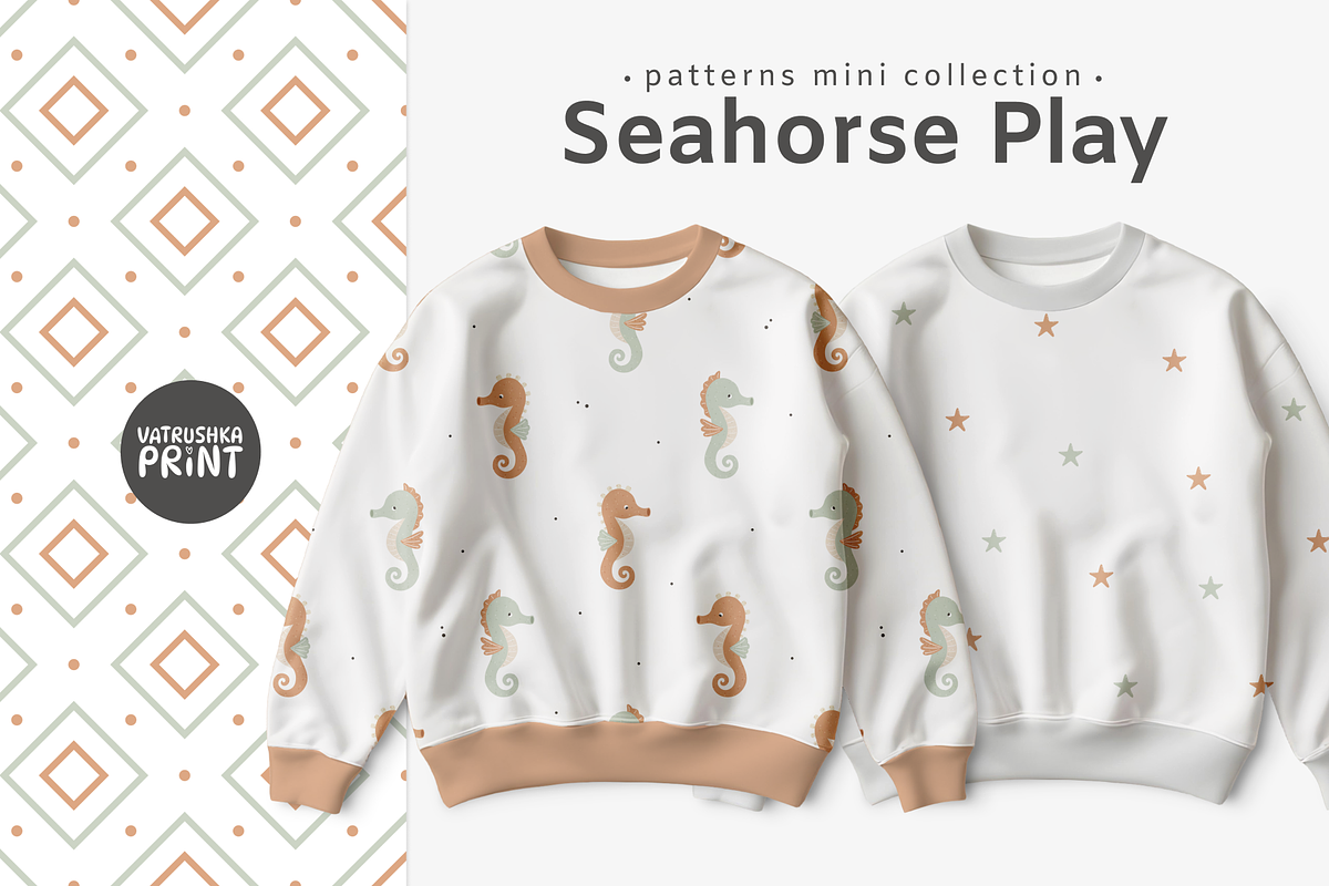 Sea Designs for children fabric, a Pattern Graphic by vatrushkaprint_store (Photo 1 of 5)