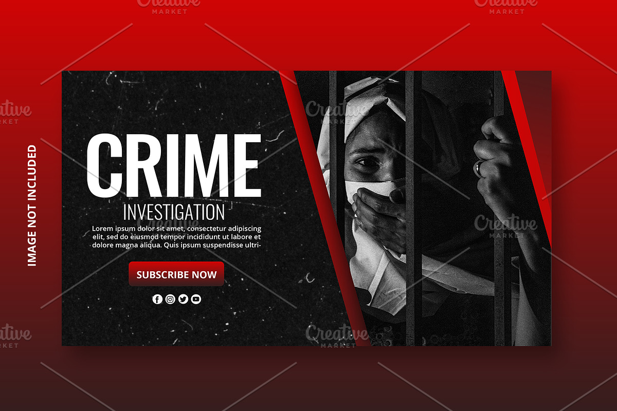 Investigation youtube thumbnail, a Social Media Template by graphics city